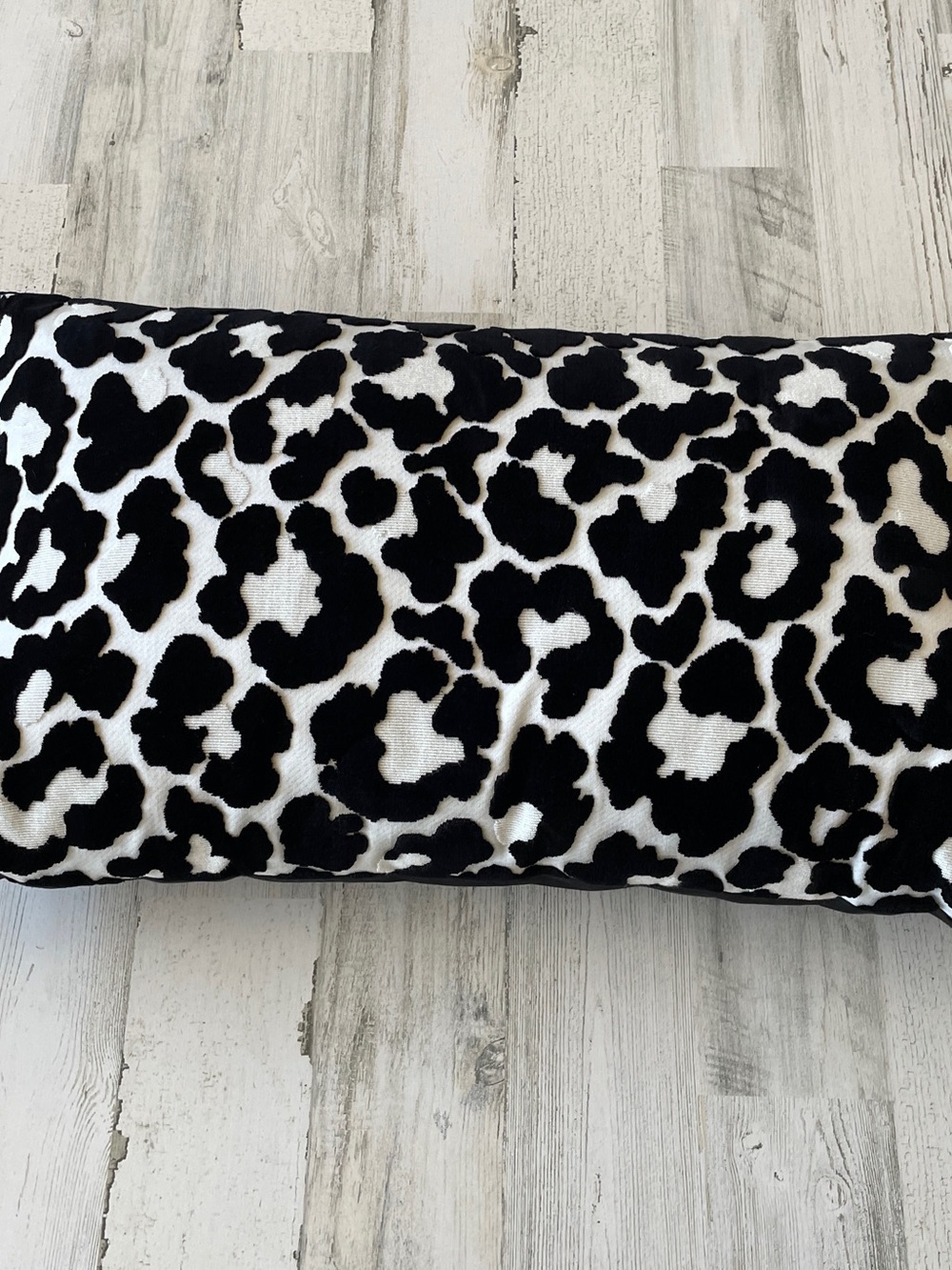 Z Gallerie Black & Cream Decorative Pillow Duck Down Animal Print 2 available